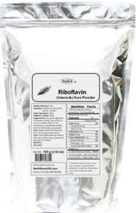NuSci 100 % pura riboflavina (vitamina B2) polvo 100 g (3,52 oz) estándar USP - Imagen 1 de 4