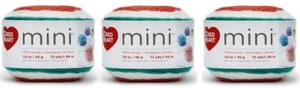 (Pack of 3) Red Heart Mini yarn, Holiday Cheer 72 yds/1.6 oz ea - Picture 1 of 2