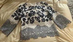Chicos Spitzenpullover. Verziert. Größe OOP - Bild 1 von 8