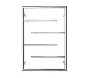 Forme Frame 4 Bar Round Heated Towel Rail 520x750x120mm Stainless Steel RRP $475 - Picture 1 of 5