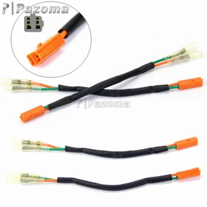 4X Turn Signal Adapter Connector Cables For Kawasaki Z125 Z250 Z300 Z650 Z900 - Picture 1 of 4