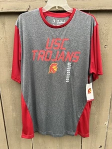 USC Trojans NWT Trojan Apparel Short Sleeve Mens Red & Gray TShirt XL - Picture 1 of 5