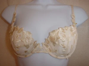 Sujetador bordado floral Wacoal 95420 Paris Contour 34A marfil/buff nuevo con etiquetas - Imagen 1 de 8