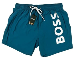 Traje de baño para hombre HUGO BOSS azul grisáceo logotipo M mediano nuevo con etiquetas pulpo nuevo - Imagen 1 de 4