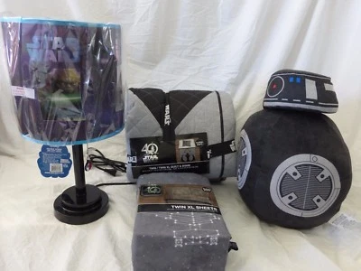 Juego de 7 piezas de edredón doble rebelde Disney Star Wars, farsa, sábana, almohada, lámpara nuevo en paquete Foto 1 de 4