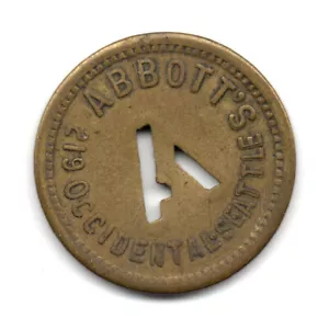 ABBOTT’S 219 OCCIDENTAL • GOOD FOR 5¢ IN TRADE • SEATTLE, WA. • TC-32974 - Bild 1 von 2