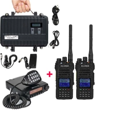 Repetidor Retevis RT97S GMRS Completo Dúplex Largo Alcance + Radio Móvil GMRS + 2 * HA1G Foto 1 de 4