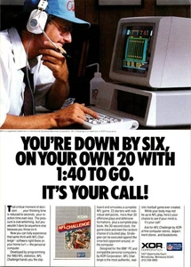 1984 • XOR Corporation Program for IBM NFL Challenge Print Ad • 1980s ADS.46 - Bild 1 von 2