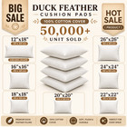 Hotel Quality Duck Feather & Down Cushion Pads Inserts Inners 16"18"20"22"24"26"