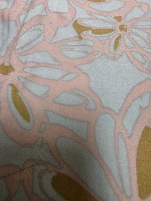 Lularoe L/XL Leggings Niños - Floral Geométrico - Azul Claro, Rosa y Tostado Foto 1 de 4