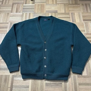 Vintage Structure Wool Cardigan Sweater 1990s Small - Picture 1 of 4