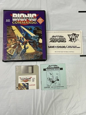 SOLD AS IS Bionic Commando Amiga Computer CIB Complete Capcom Captain Arcade 500 - Image 1 of 4