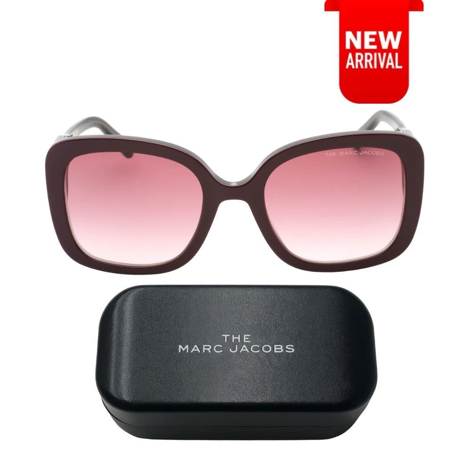 Gafas de sol Marc Jacobs 625/S 54 mm rectangulares rosa DS para mujer - borgoña Foto 1 de 4