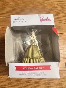 Hallmark Holiday Barbie Christmas Ornament in Gold Dress 2023 - Picture 1 of 7