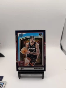 KEL'EL WARE RC 2024-25 PANINI DONRUSS OPTIC RATED ROOKIE PURPLE MIAMI HEAT - Picture 1 of 2