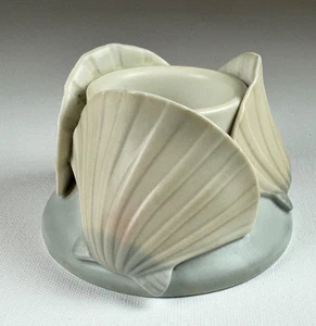 Vintage, Porzellan Muschel Muschel Kerzenhalter. Made in Japan. 80er Jahre - Bild 1 von 16