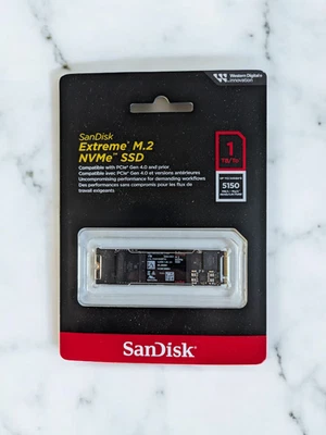 SanDisk Extreme M.2 NVMe SSD 1TB PCIe4.0 5150MB/s SDSSDX3N-1T00 -NEU - Bild 1 von 2