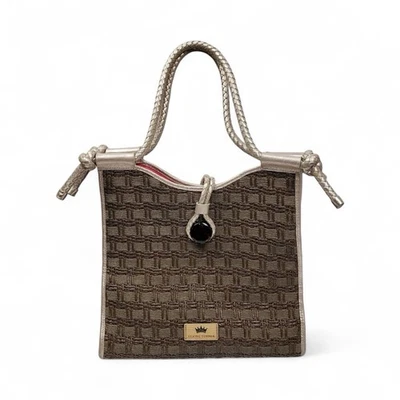 Bolso de Mano Elaine Turner Sophie Grande Marrón Espresso Tejido Cuerda Asas Foto 1 de 4