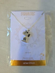 Snoopy 18" silver plated Peanuts necklace"Joe Cool"SnoopyLimited Version - Picture 1 of 3
