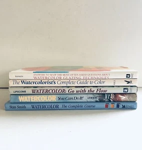 Menge 5 Kunst Lehrbücher ~ Großes Hardcover Buch Set ~ Aquarell Malerei - Bild 1 von 11