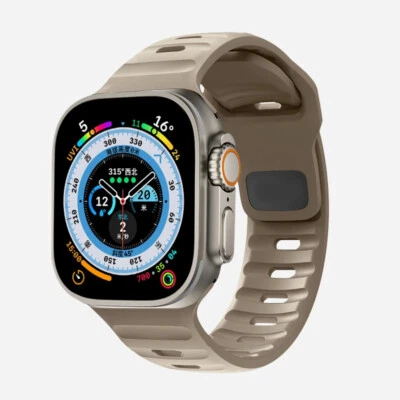 Correa de silicona suave para Apple Watch correa Ultra 49 mm 44 mm 45 mm 42 mm 41 mm 42 mm 38 m Foto 1 de 4