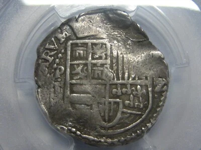 1649 POTOSI 2 REAL COB PCGS VF35 PHILIP IV ASSAY T BOLIVIA SILVER COLONIAL ERA  - Image 1 of 4