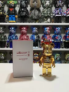 Bearbrick WORLD WIDE TOUR Mastermind 400% JAPAN Gold Chrome 2005 Be@rbrick - Picture 1 of 6