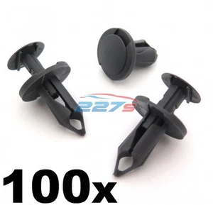 100x 8mm Long Dark Grey Trim Clips- Perfect for VW T4 & T5 Carpet & Van Linings - Picture 1 of 1