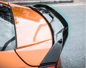Fit for 2017-2021 Honda Civic ABS Rear fin Bright black aircraft tail trim 1PCS - Picture 1 of 11