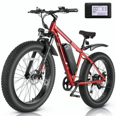 NUEVO⭐500W 48V/13AH Bicicleta Eléctrica 26"×4.0 Fat Tire E-Bike Bicicleta de Montaña 25mph⭐ Foto 1 de 4