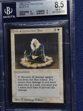 MTG ALPHA Circle of Protection Blue C W 9.5,9,9 BGS 8.5 NM-MT+ (GEM edges) 1993