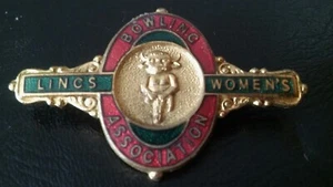 Lincs Women's Bowling Association enamel pin badge. We've more bowling badges. - Picture 1 of 2