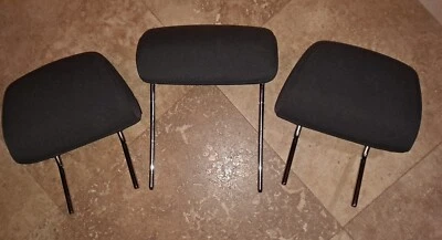 2008 2009 Saturn Astra Coupe Rear Seat Cloth Head Rest Set of 3 Black  Foto 1 de 4