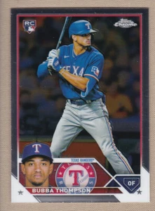2023 Topps Chrome #58 BUBBA THOMPSON RC Texas Rangers ROOKIE CARD - Picture 1 of 2