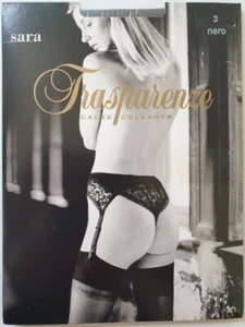 TRASPARENZE BAS PORTE JARRETELLE TAILLE 3 MODELE SARA COULEUR NOIR - Picture 1 of 3