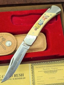 RARE SCHRADE CUTLERY USA LIMITED EDITION POCKET FOLDING KNIFE - THE GOLD RUSH - Picture 1 of 7