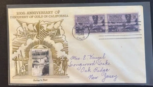 #954 California Gold Centennial FDC with Crosby cachet - Picture 1 of 1