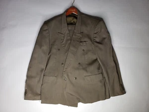 Georgio Ferraro Herren 2-teiliger Anzug oliv Zweireiher Sakko R46 und Hose R41 - Bild 1 von 13