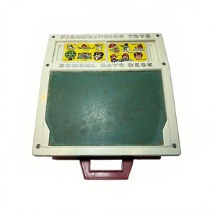 Vintage 1972 Fisher Price School Days Portable Play Desk W Letters Numbers Cards - Picture 1 of 10