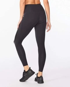 2XU Motion Hi-Rise Compression Tights - Black/Nero, Women's Sports Athletic Ru - Picture 1 of 10