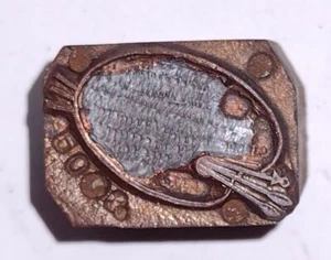 Painting Palette Board or something like that Vintage Letterpress Printers Block - Picture 1 of 10