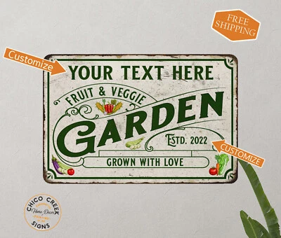 Personalized Fruit and Vegetable Garden Sign Greenhouse Backyard 108120119001 - Image 1 of 4