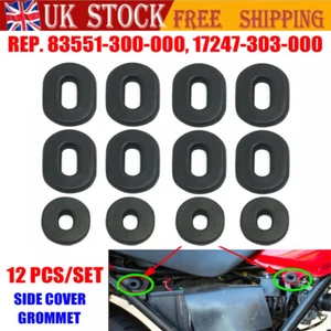 12* For Honda Side Cover Panel Rubber Grommet Set 17247-303-000 , 83551-300-000 - Picture 1 of 8