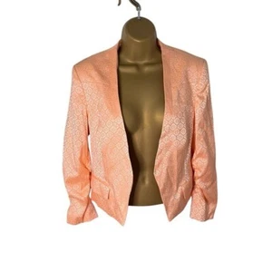 Victorias Secret Open Blazer Orange Print 8 - Picture 1 of 5