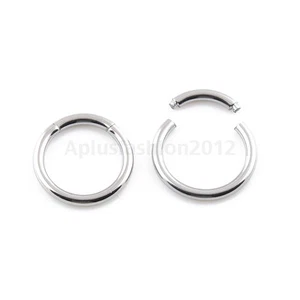 2pc16G 14G 316L Steel Segment Captive Bead Ring Septum Nipple Lip Ear Tragus - Bild 1 von 3