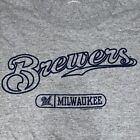 Lee Milwaukee Brewers Men’s Medium Gray Sleeveless Baseball T-Shirt Size XL