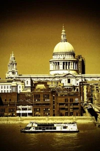St Paul's Cathedral River Thames London England Photograph Picture Print - Picture 1 of 6