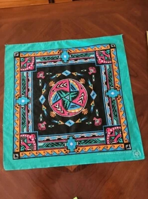 复古 Wamcraft 美洲原住民图案。 Thunder Bird 绿色黑色青蓝色... — 第 1/3 张图片