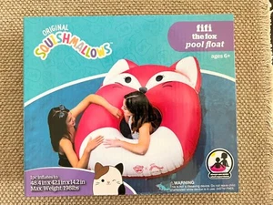 BigMouth Squishmallows Fifi The Fox Pool Float 4’ X 4.5’ Summer Raft New In Box - Picture 1 of 2