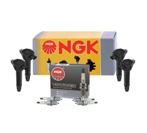 NGK 4 Ignition Coils & 4 V-Power Spark Plugs Kit For Chrysler Dodge Jeep L4 - Picture 1 of 1